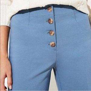 LOFT cropped Wide Leg Ankle Pants Blue Size 6